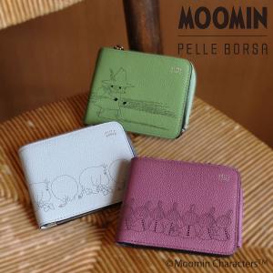 ムーミン ペレボルサ 財布 二つ折り 本革 スナフキン リトルミイ かわいい キャラクター 大人 レディース 2007 Moomin Dot PELLE BORSA 二つ折り財布 ミニ財布｜richard