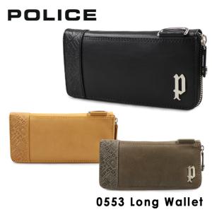 POLICE ポリス 長財布 PA56104 （0553） イタリアンレザー 財布 ラウンドファスナー メンズ [PO10]