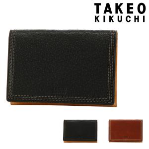 タケオキクチ 名刺入れ 本革 レザー イタリアンレザー メンズ 734602 ターナリー TAKEO KIKUCHI カードケース カード入れ 牛革の商品画像