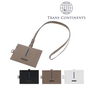 トランスコンチネンツ パスケース メンズTCK-040 TRANS CONTINENTS | 定期入れ カードケース 牛革 IDケース ネックストラップ｜richard