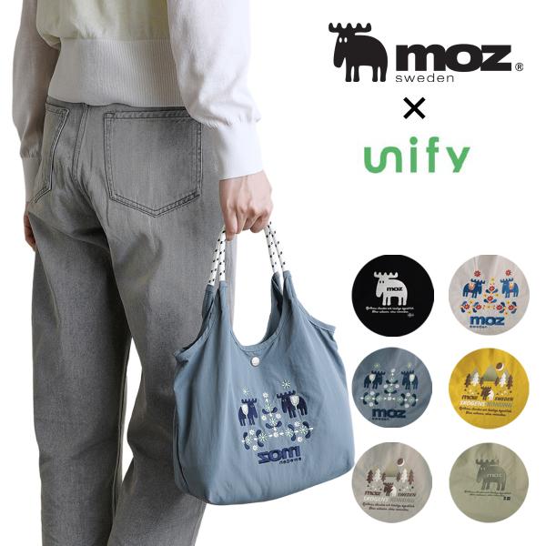 モズ トートバッグ ショルダーバッグ 2WAY unify コラボ 刺繍 軽量 軽撥水 レディースZ...