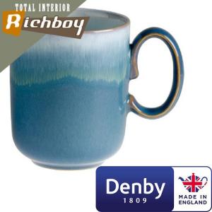 Denby デンビー おしゃれ マグカップ ダブルディップマグ 350ml アジュール イギリス製 Made in England コップ お洒落 かわいい コーヒーカップ｜richboy