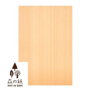 森の紙 極薄 天然木の紙 ひのき 葉書サイズ