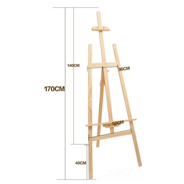 木製イーゼル オイル専用イーゼル 折りたたみ ポータブル 調整可能な 木製の製図板 学生 絵画 写生...