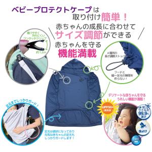 抱っこひも ケープ UVケープ ベビーカー 抱...の詳細画像1