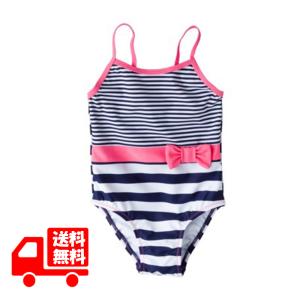 セール 子供用 水着 女の子 ワンピース ciRco ボーダー&リボン スイミング ピンク ネオン 1歳 2歳 爆買