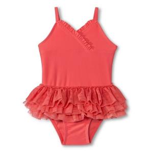 サマーセール 子供 水着 女の子 ワンピース ciRco サーモンピンク カシュクール チュチュ インポート ピンク ドット バレリーナ 爆買