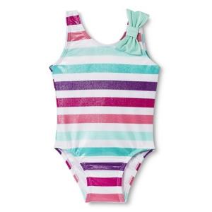 セール こども 水着 女の子 ワンピース ciRco シャイニーボーダー 水泳教室 かわいい スイムウェア プール 90 100 110 120 爆買