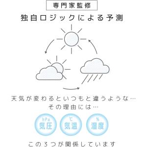 ドリテック 気圧が分かる温湿度計 天気deミカ...の詳細画像2