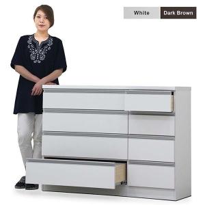 チェスト タンス ローチェスト 幅120 4段 木製 おしゃれ 北欧 完成品 大川家具