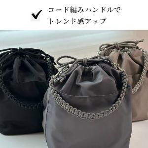 【ブラックは8月末 ご予約受付】巾着バッグ シ...の詳細画像5