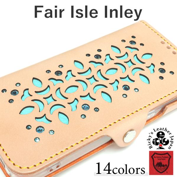 フェアアイルインレイ 手帳型 ケース　14色 iPhone GooglePixel Xperia G...