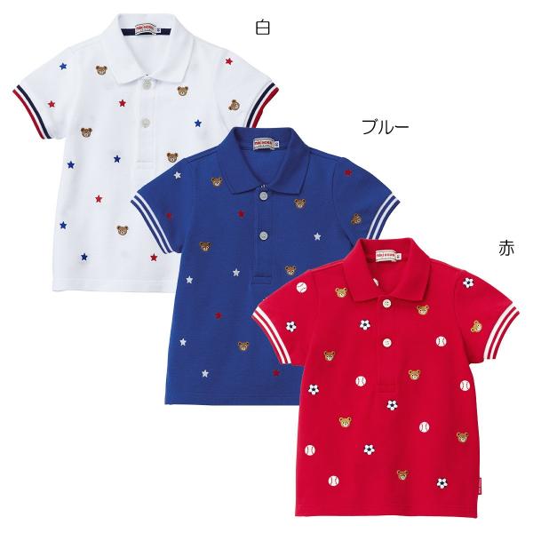 セール30%OFF！ミキハウス プッチー プチ刺繍入り半袖ポロシャツ(80cm・90cm・100cm...