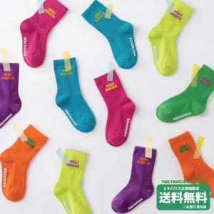 ミキハウス ネオンカラー ロゴ ソックス WebLimited ミキハウス正規販売店●メール便OK