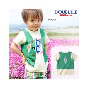 【セール30%OFF】【メール便OK】【DOUBLE B ダブルビー】インディアンベストのだまし絵半袖Ｔシャツ(120cm・130cm)ミキハウス｜rickytown2