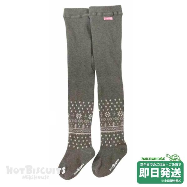 セール50%OFF！ホットビスケッツ 雪の結晶柄 タイツ(70cm-120cm)ミキハウス正規販売店...
