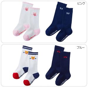 セール30%OFF！ホットビスケッツ ハイソックスパック２足セット(9cm-19cm)ミキハウス正規販売店●メール便OK
