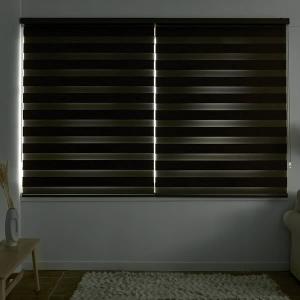 調光ロールスクリーン ロールカーテン ホワイト 訳あり 右側 左側 2枚セット カーテンレール可】ゼブラ ホワイト 調光ロールスクリーン