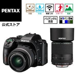 PENTAX KF ダブルズームキット ブラック（DAL18-55WR&HD DA55-300RE ペンタックス デジタル一眼レフカメラ APS-C Kマウント 防塵防滴）｜ricohimaging