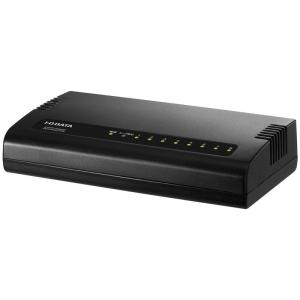 アイ・オー・データ スイッチングハブ 8ポート ブラック|1000BASE-T(GigabitEthernet)対応|省電力機能付|日本メー｜ricoroco65