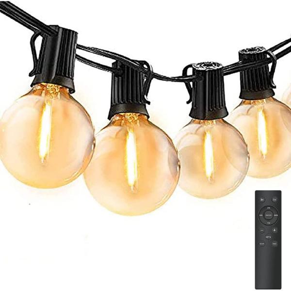 Bomcosy LEDストリングライト 防雨型 15M 調光可能 LED電球25個 PC素材 破損し...
