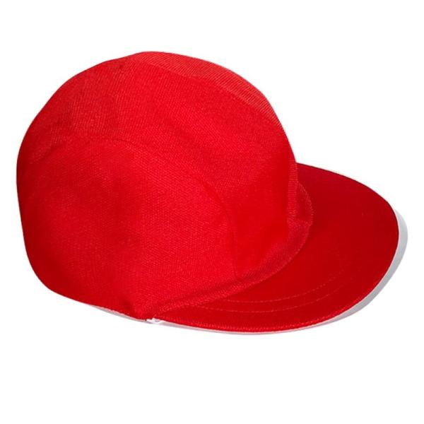 ラビットアースニット紅白体操帽 表赤 風船型 赤白帽 アゴゴム付 宇高 #21(LL)