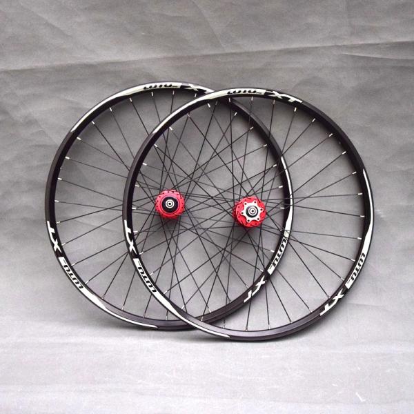 MTB 自転車ホイールセット アルミホイール 24/26/27.5/29インチ クイックリリース デ...