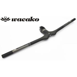 wacako フルカーボンハンドル フラットバー ストレートバー ステム一体式ハンドルバー 自転車ハ...