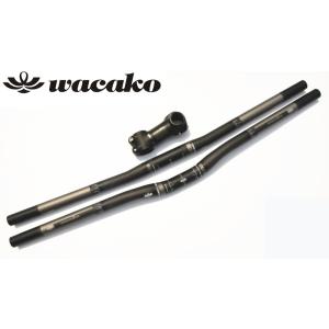 wacakoハンドルセット ストレートバー/ライザーバー+ステム2点セット マウンテンバイクハンドル...