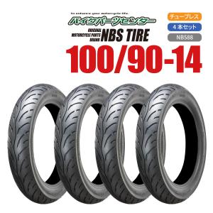 バイクタイヤ 高品質台湾製タイヤ スクーター オートバイ 100/90-14 4