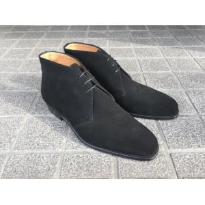 KADOYA◇elefantas/バックジップブーツ/25.5cm/BLK/レザー/4331