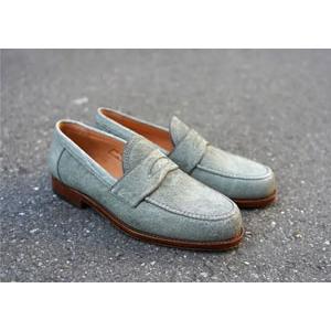 【メンズ】F.LLI Giacometti / フラテッリ ジャコメッティ FG257 ローファー ELEFANTE GRIGIO 象革　グレー