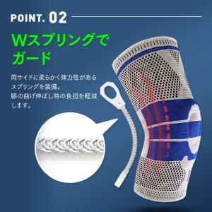 膝サポーター スポーツ カラー 着圧 通気性 ...の詳細画像4