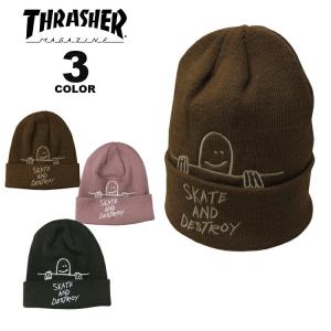 (公式） スラッシャー ビーニー ニット帽 THRASHER GONZ SAD YOUTH KNIT BEANIE CAP ジュニア ユース キッズ KIDS 子供 小さいサイズ ニットキャップ｜rifflepage