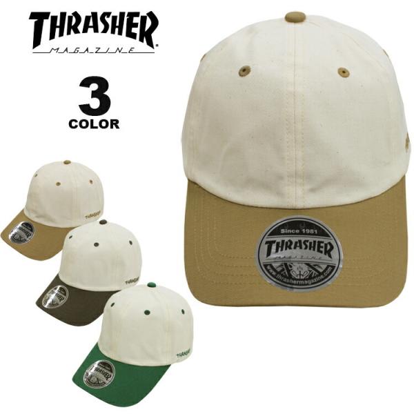 (公式）スラッシャー キャップ THRASHER GONZ LOGO 2TONE DAD CAP 帽...