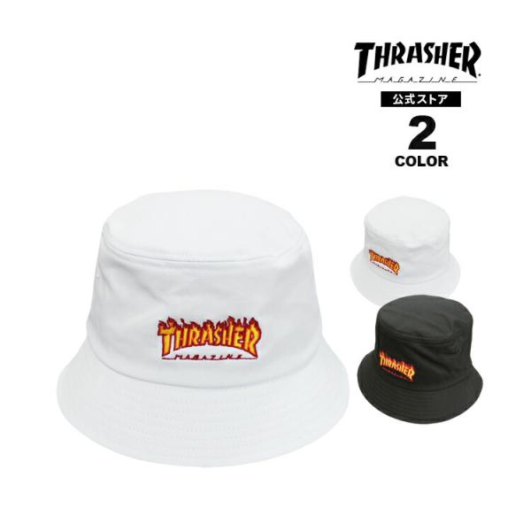 スラッシャー ハット THRASHER バケットハット 帽子 FLAME LOGO BUCKET H...