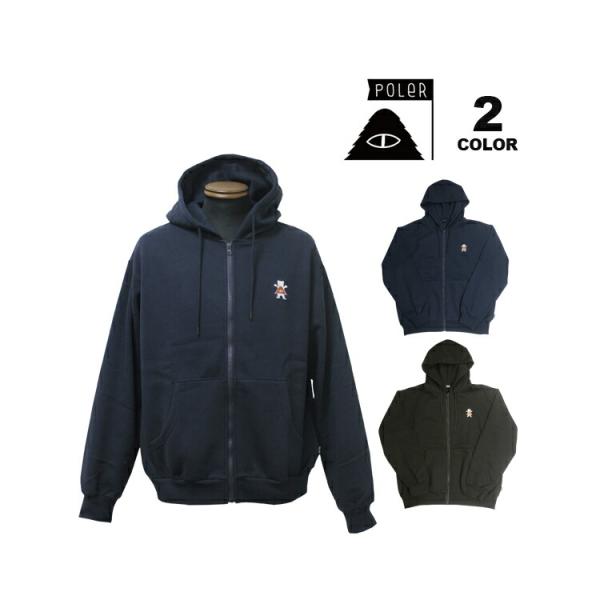 SALE ポーラー ジップパーカ POLER GRIZZLY BEAR ZIP HOODIE SWE...