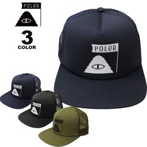ポーラー キャップ 帽子 POLeR SUMMIT TRUCKER MESH CAP メッシュキャップ メンズ レディース 全3色