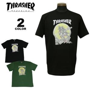 SALE アウトレット (公式）スラッシャー Tシャツ THRASHER Flocky Print OUTLAW S/S T-SHIRTS 半袖 TEE メンズ レディース ユニセックス 全2色 M-XXL｜rifflepage