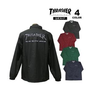 THRASHER FLAME LOGO COACH JACKET black スラッシャー フレイム