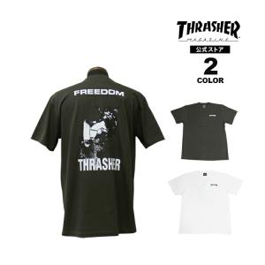 (直営店限定）スラッシャー Tシャツ THRASHER 半袖 TEE プリント メンズ レディース ユニセックス FREEDOM S/S T-SHIRTS 全2色 M-XXL(公式）｜rifflepage