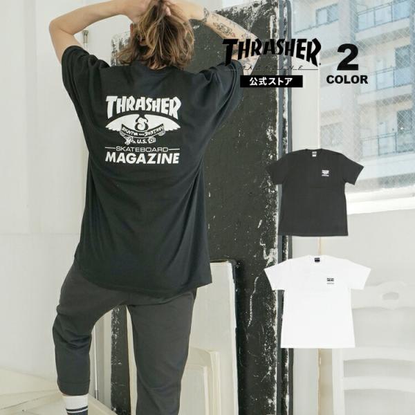 スラッシャー Tシャツ THRASHER Emblem S/S T-SHIRTS 半袖 TEE プリ...