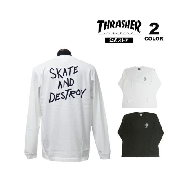SALE スラッシャー Tシャツ ロンT THRASHER Gonz Destroy L/S T-S...