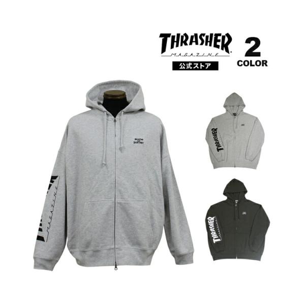 SALE アウトレット (直営店限定）スラッシャー ジップ パーカー THRASHER SKATE ...