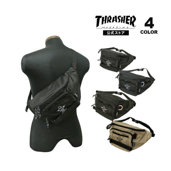 スラッシャー ウエストバッグ THRASHER GONZ SAD WAIST BAG ショルダー 撥...