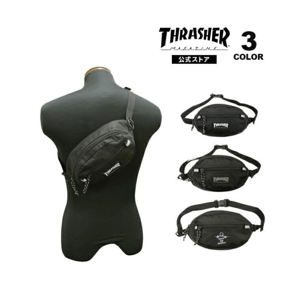 スラッシャー ウエストバッグ THRASHER BENCHMARK WAIST BAG ポーチ 撥水...