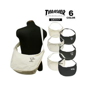 スラッシャー ショルダー バッグ THRASHER CHILL FUNAGATA SHOULDER BAG ショルダーバッグ バナナバッグ バナナショルダー キャンバス メンズ レディース｜rifflepage