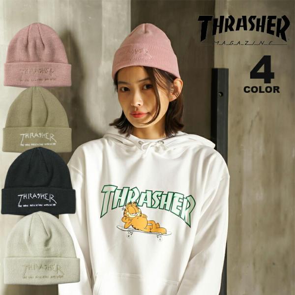 (公式） スラッシャー ビーニー ニット帽 THRASHER GONZ LOGO KNIT BEAN...