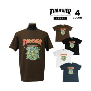 SALE アウトレット (直営店限定）スラッシャー Tシャツ THRASHER NINJA TURTLES 8 S/S T-SHIRTS プリントTEE ミュータント ニンジャ タートルズ メンズ｜rifflepage