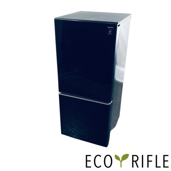 冷蔵庫 中古 シャープ SHARP SJ-GD14D-B 2018年製 2ドア 137L ブラック ...